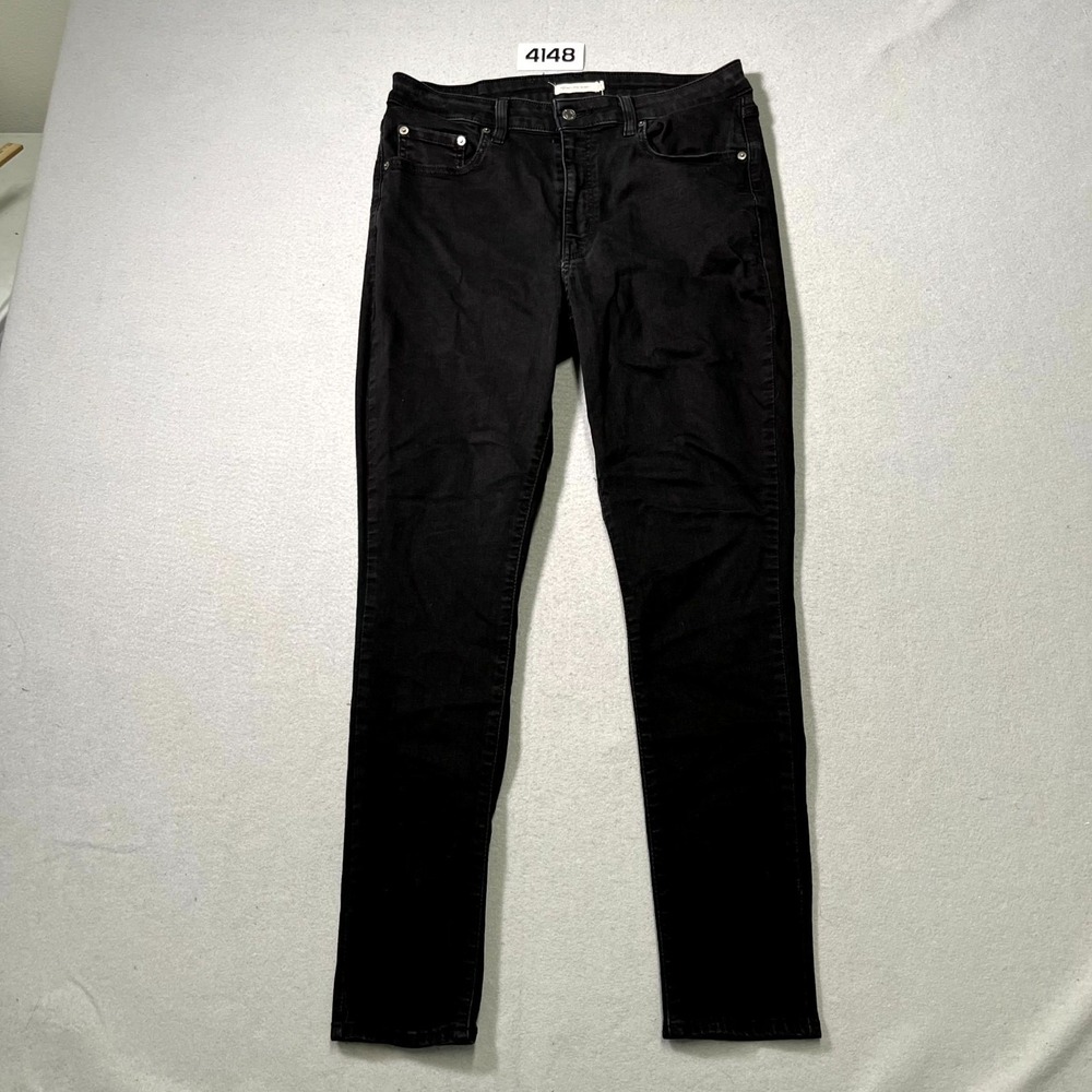 Levi's 721 Jeans Womens 32x30 Black Denim Pockets Medium Wash High Rise Skinny